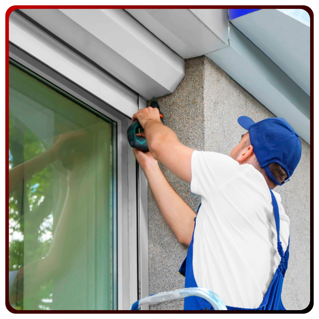 homem fazendo reparação de estores